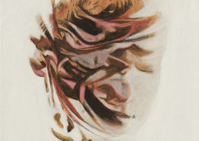 Face 27, Ritual Series/ Kasvo 27, Rituaalisarja,oil and acrylic / öljy ja akryyli, 43 x 43, 2025