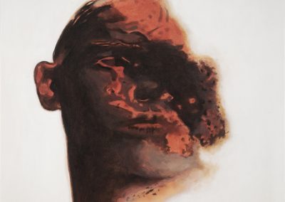 Face 21, Ritual Series_Kasvo 21 / Rituaalisarja_oil and acrylic / öljy ja akryyli, 43x44, 2024